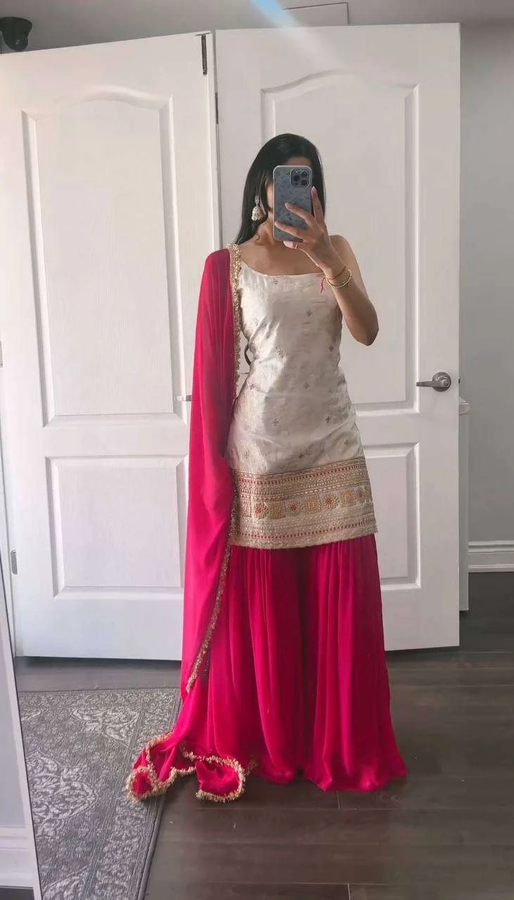 Vardan Ethnic Srk 5177 Heavy Faux Georgette Wholesale Sharara Suit — Wholesale Designer Salwar Suits, MPA wholesale from Surat — view 2